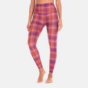 Beyond Yoga Softmark High Waisted Midi Leggings - Chai Winter Check